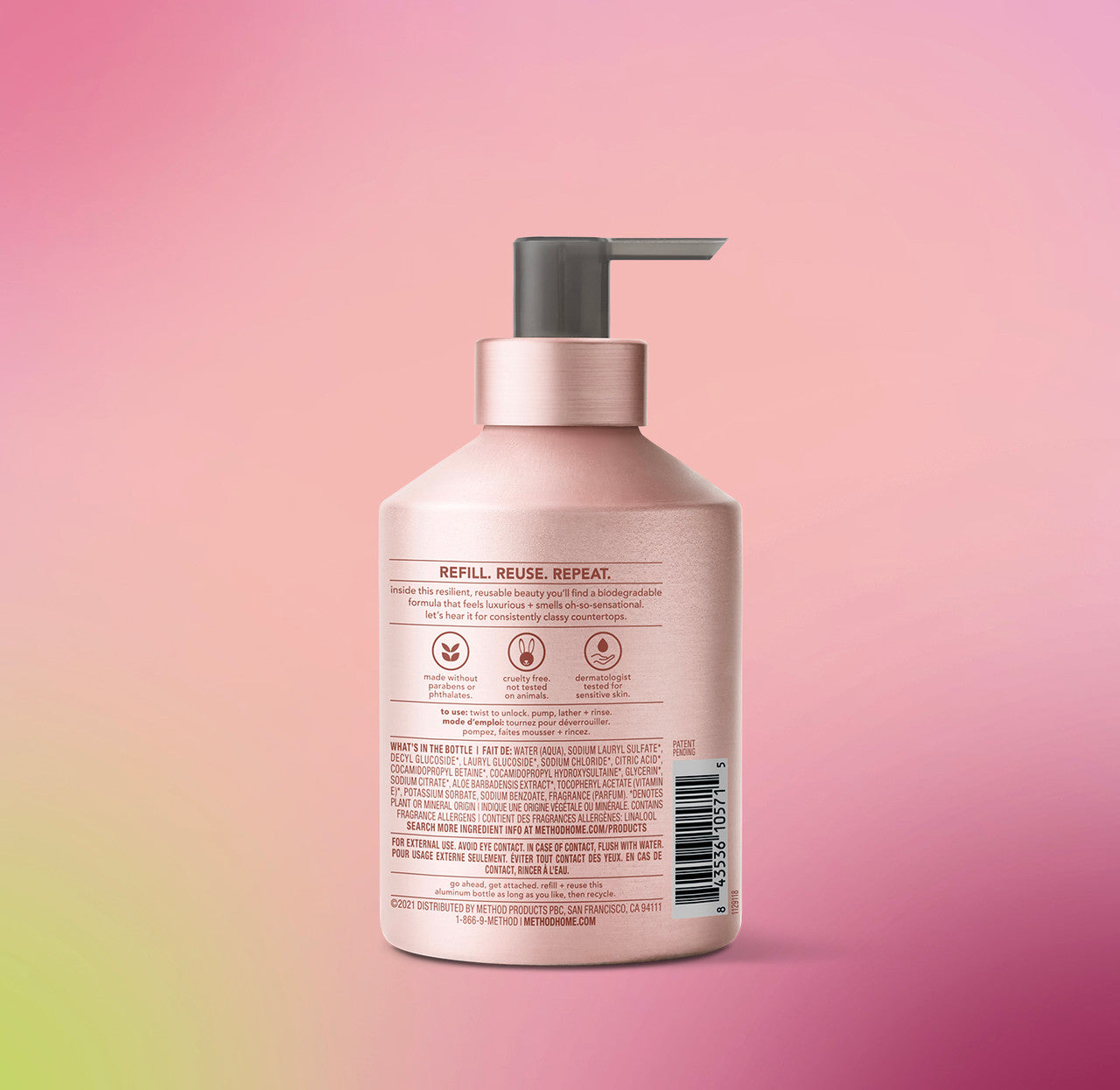 Gel Hand Wash - Vanilla + Raspberry, 12 Fl Oz - Image 3