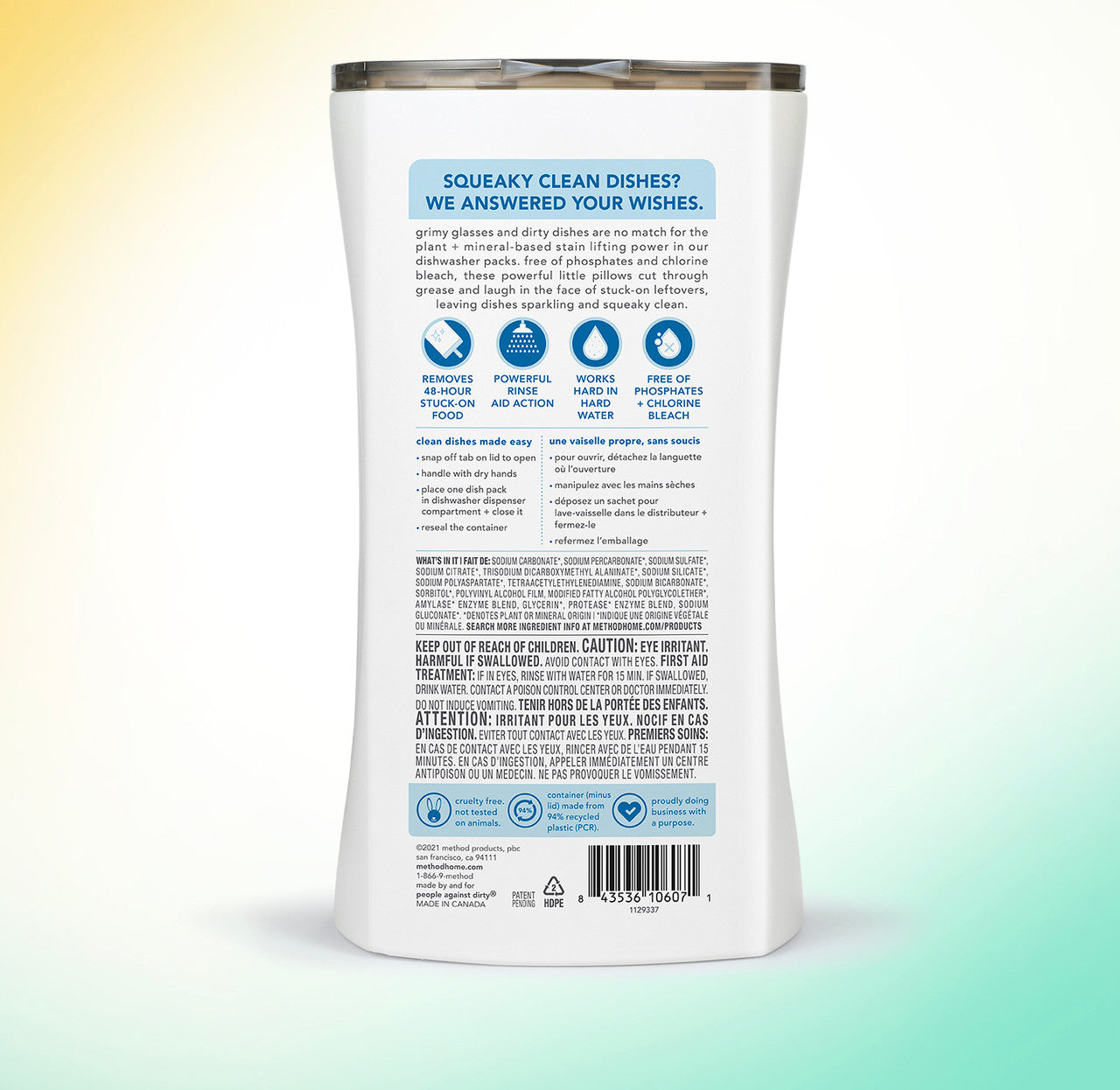 Dishwasher Packs - Free + Clear, 54 Ct - Image 3