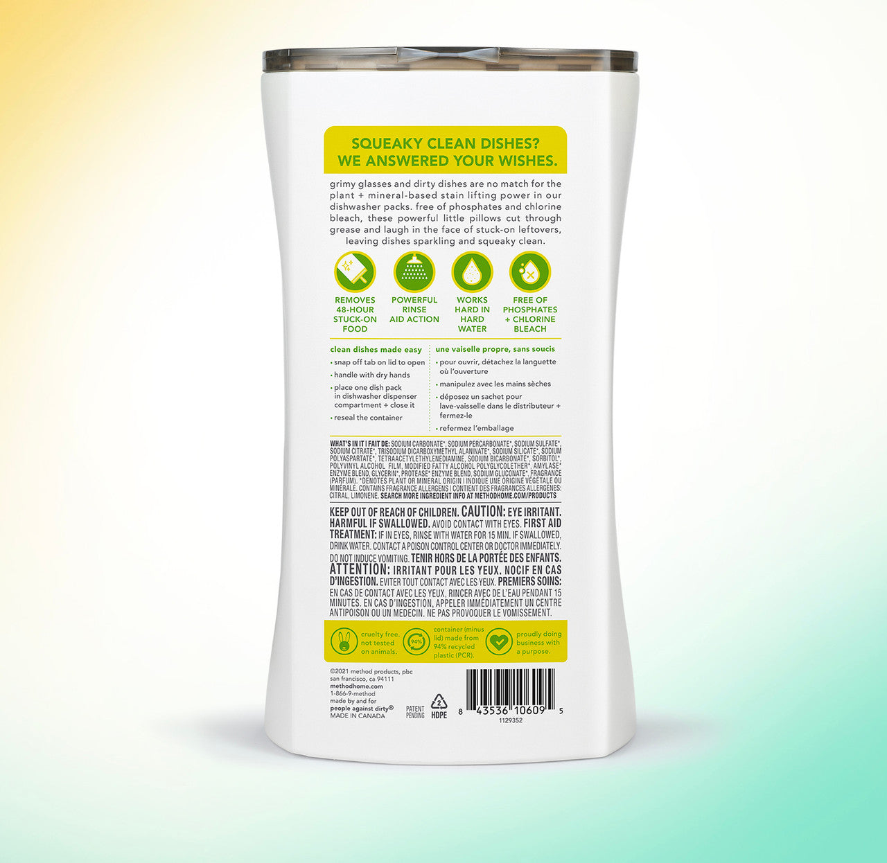 Dishwasher Packs - Lemon Mint, 54 Ct - Image 3