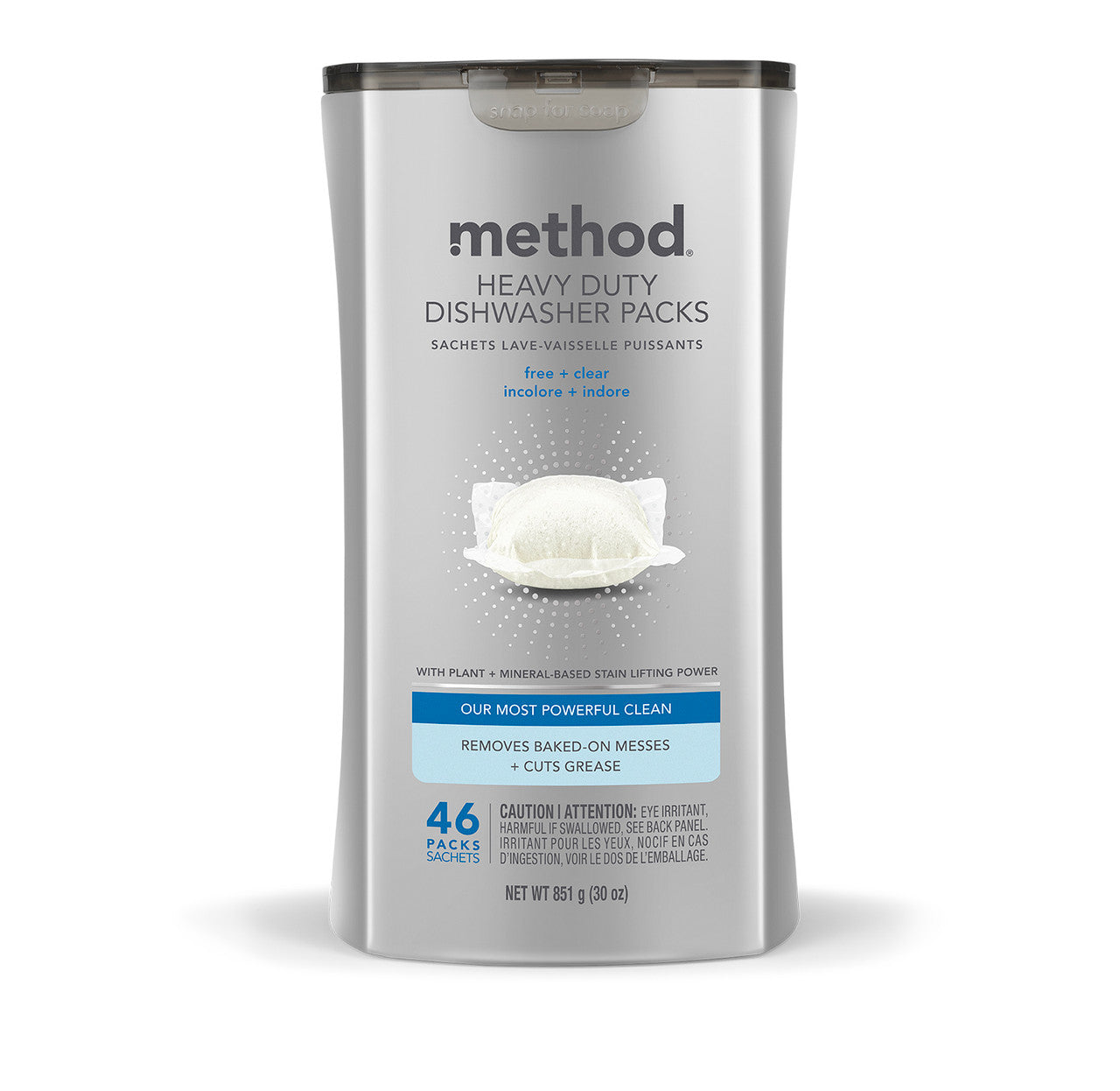 Heavy Duty Dishwasher Packs - Free + Clear, 46 Ct