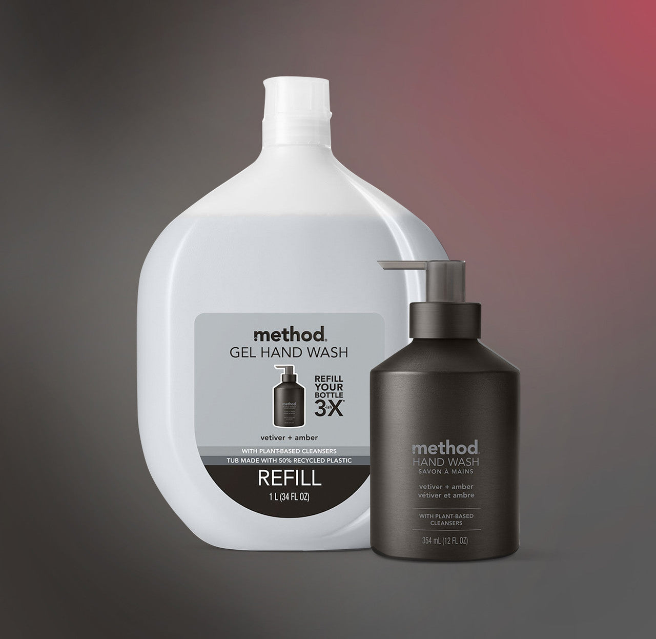 Gel Hand Wash - Vetiver + Amber, 12 Fl Oz - Image 4