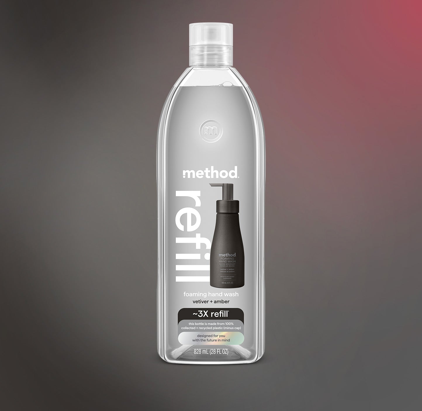 Alternative view of Foaming Hand Wash Refill - Vetiver + Amber, 28 Fl Oz 1