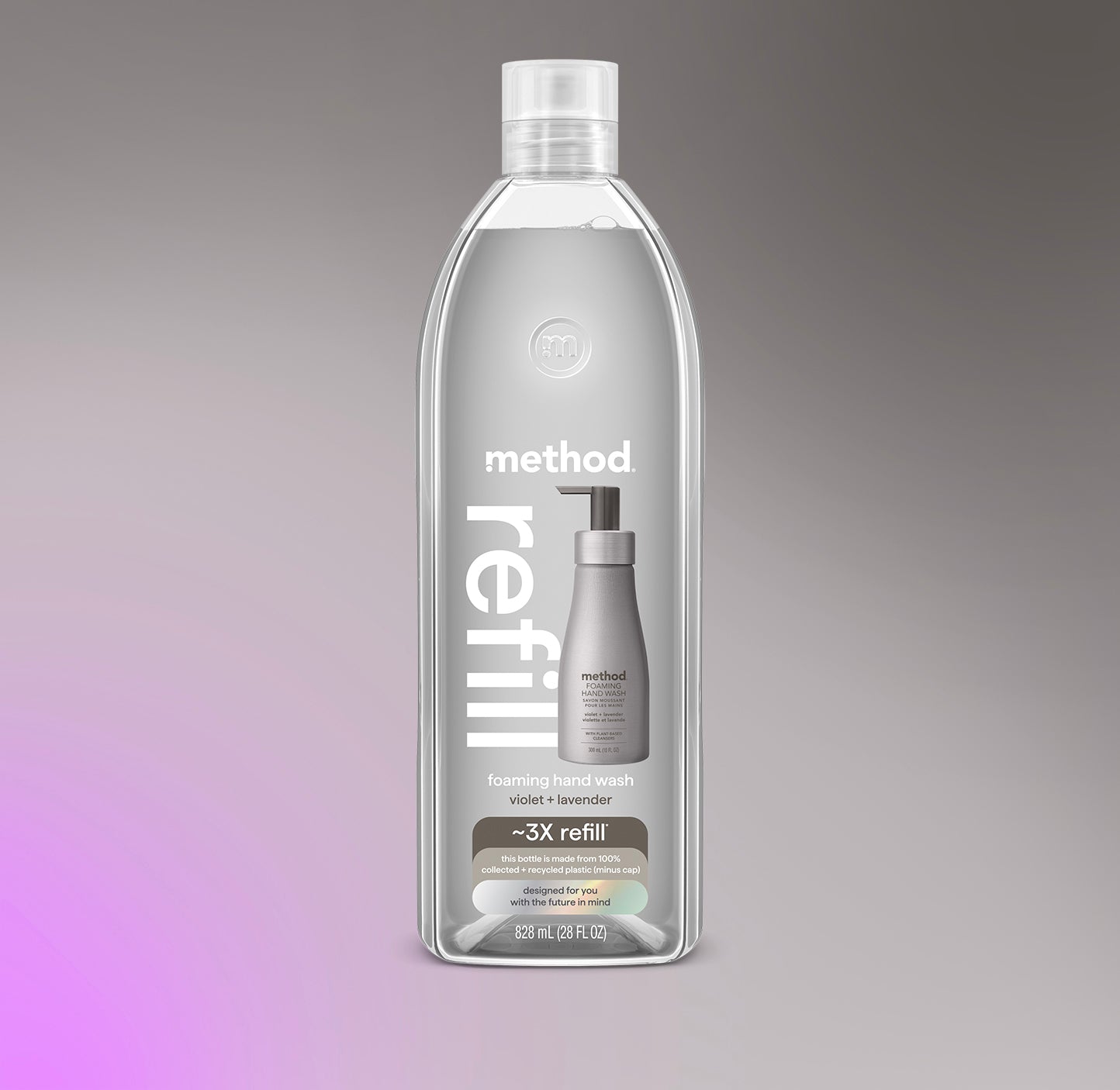 Alternative view of Foaming Hand Wash Refill - Violet + Lavender, 28 Fl Oz 1