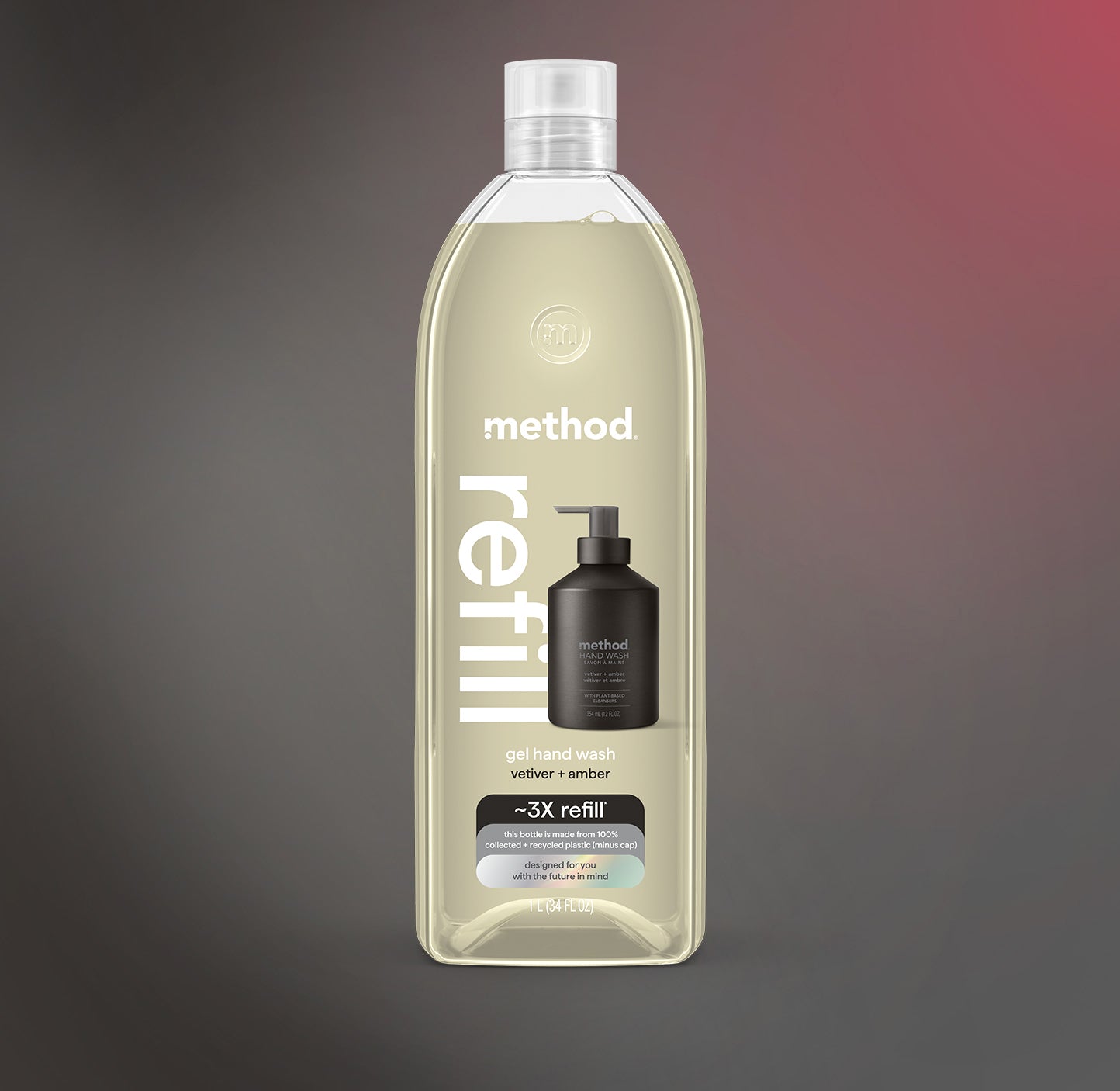 Alternative view of Gel Hand Wash Refill - Vetiver + Amber, 34 Fl Oz 1