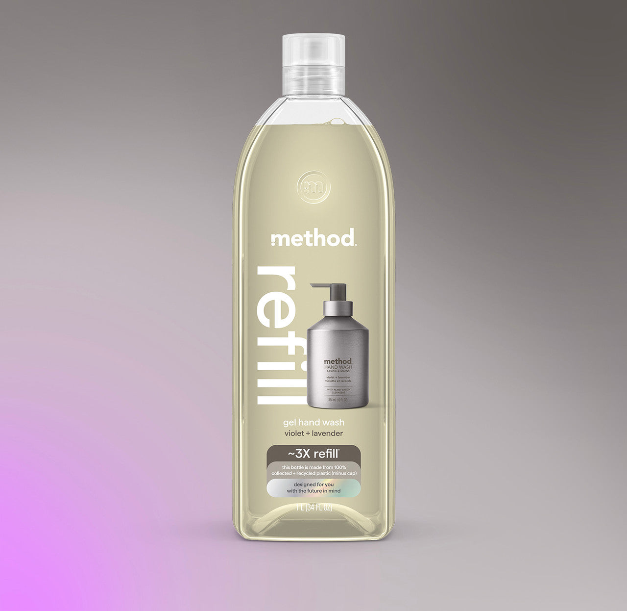 Alternative view of Gel Hand Wash Refill - Violet + Lavender, 34 Fl Oz 1