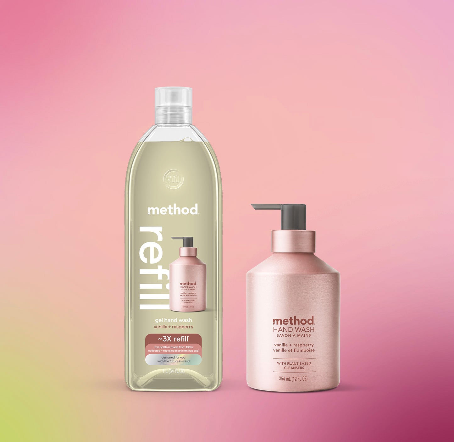 Alternative view of Gel Hand Wash Starter Set - Vanilla + Raspberry, 46 Fl Oz