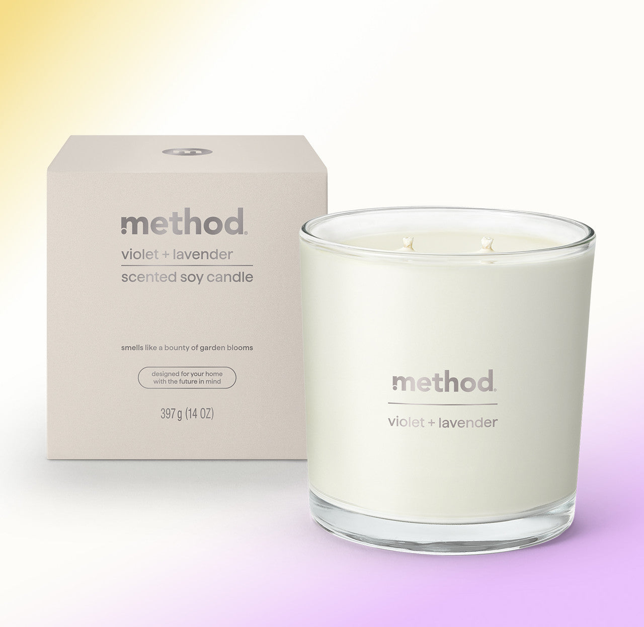 Premium Soy Candle - Violet + Lavender, 14 Oz - Image 3