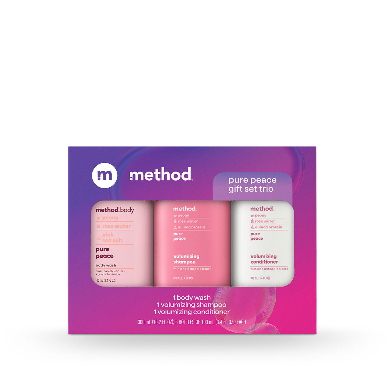 Travel-Sized Gift Set Trio - Pure Peace, 10.2 Oz