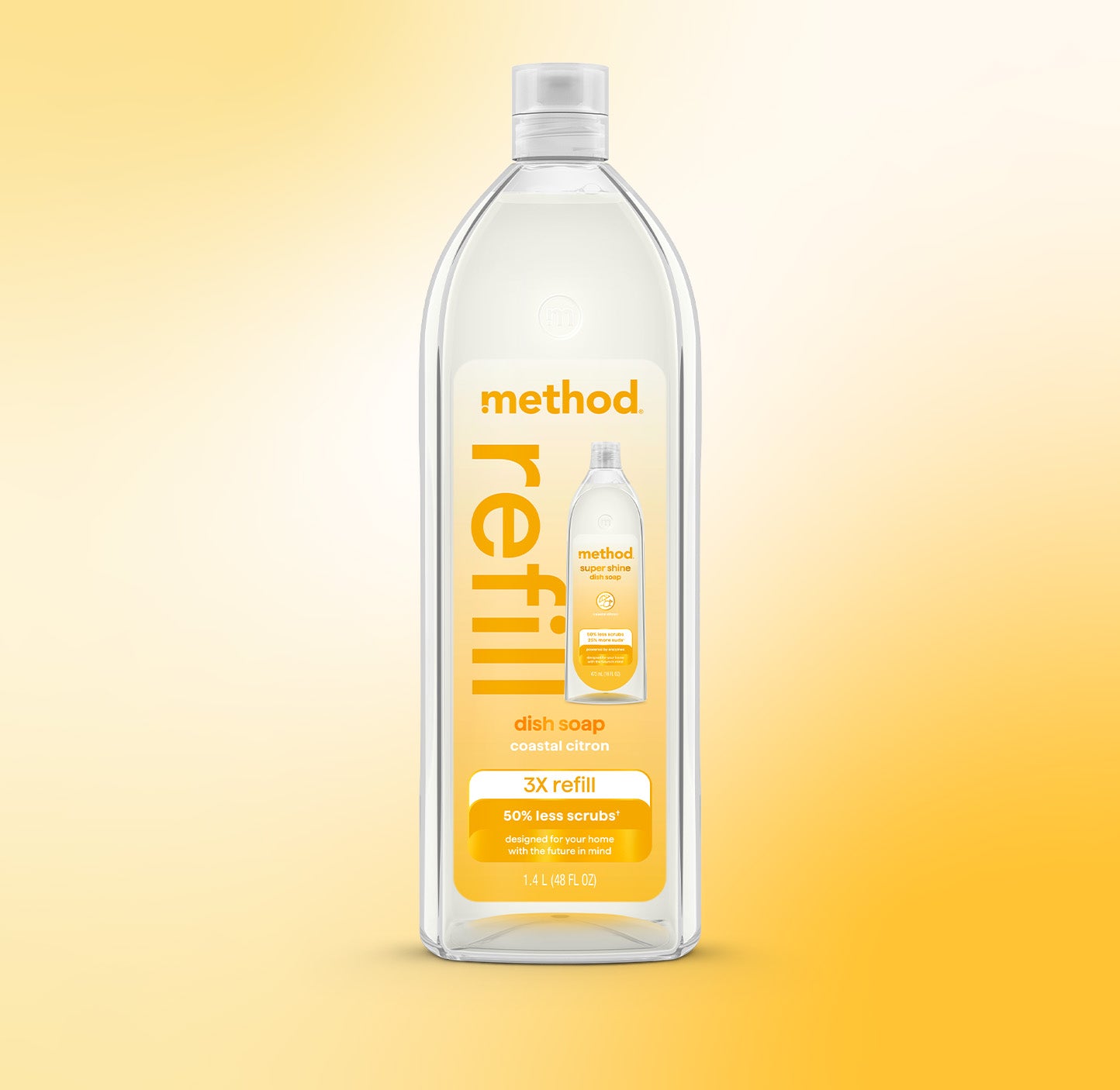 Alternative view of Super Shine Liquid Dish Soap Refill - Coastal Citron, 48 Fl Oz