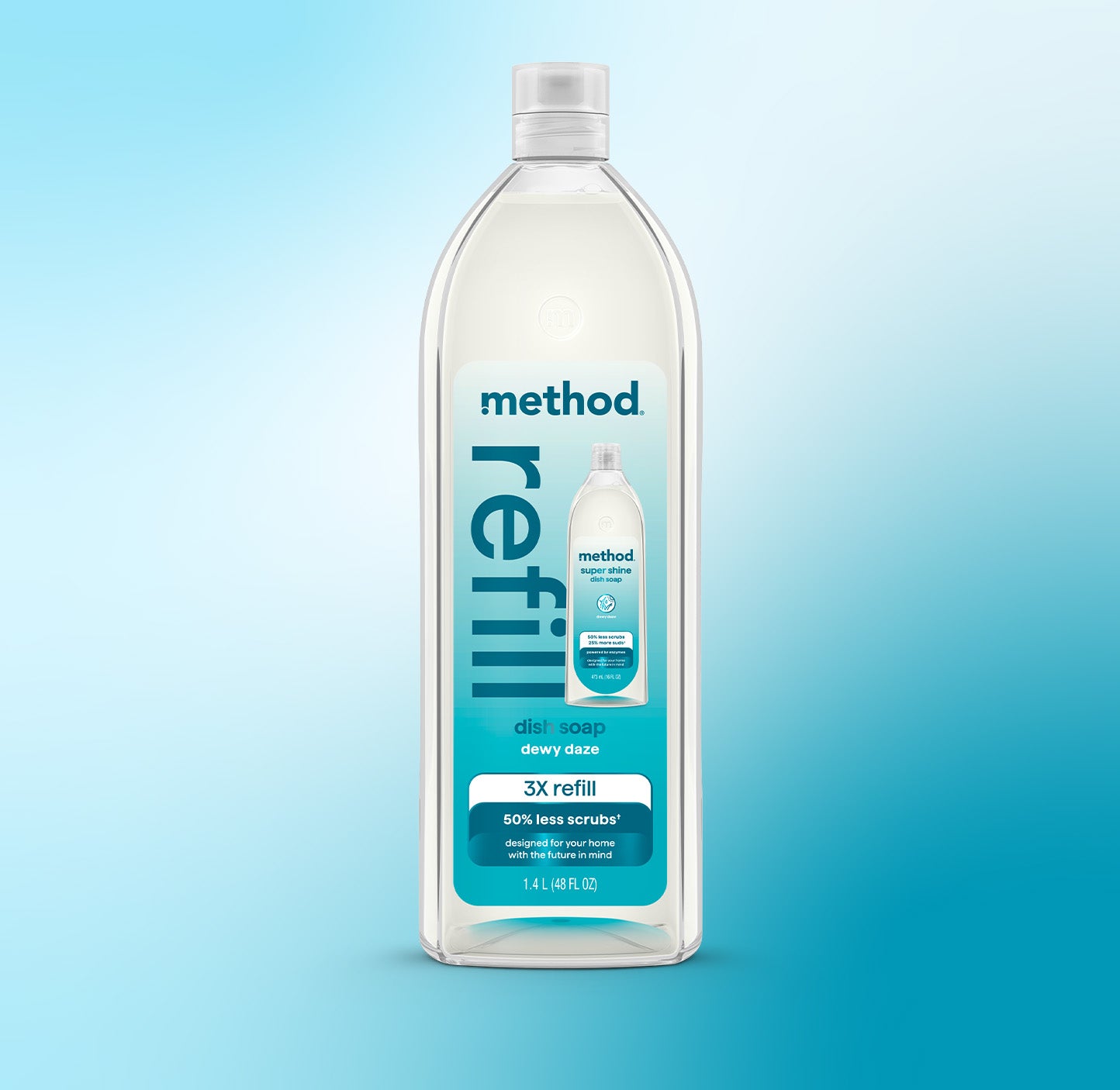 Alternative view of Super Shine Liquid Dish Soap Refill - Dewy Daze, 48 Fl Oz