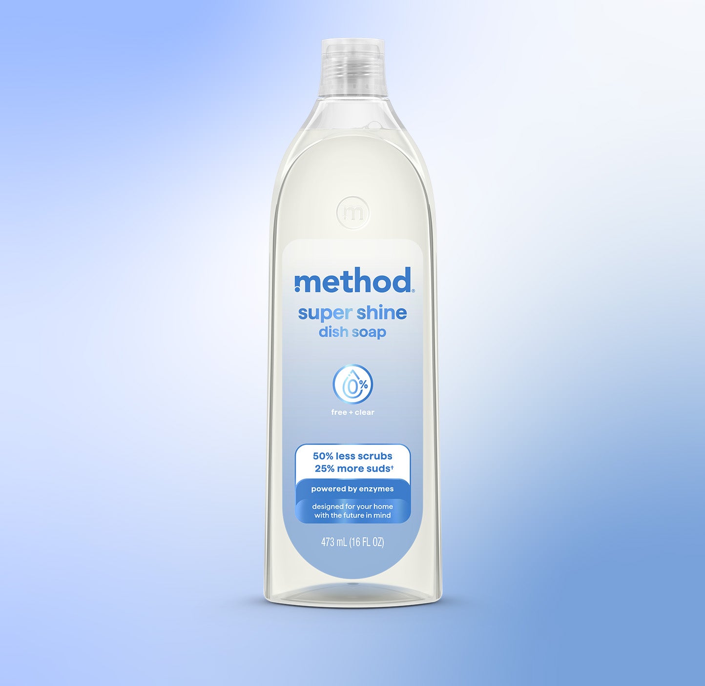 Alternative view of Super Shine Liquid Dish Soap - Free + Clear, 16 Fl Oz