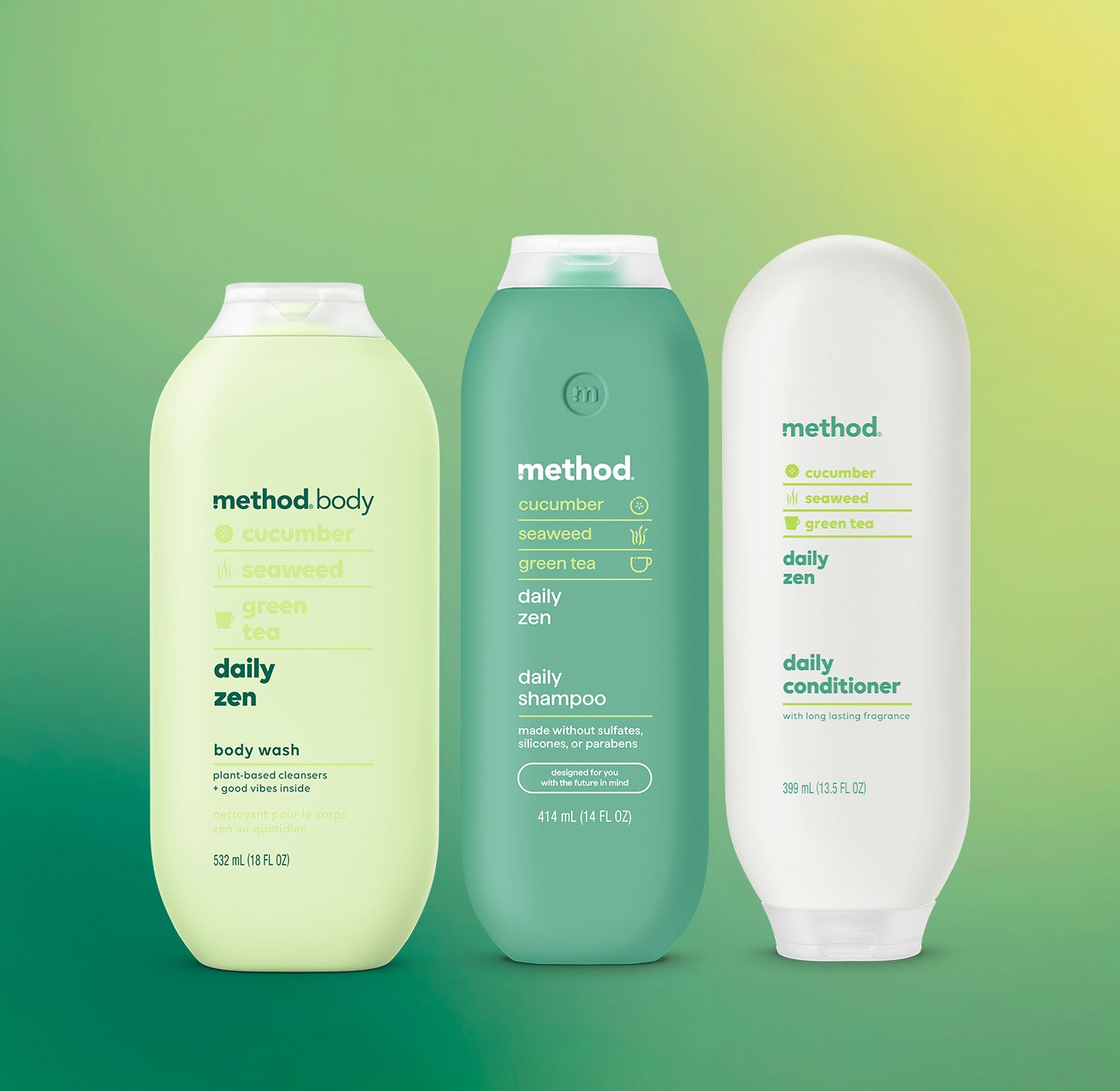 Alternative view of Shower Trio - Daily Zen, 45.5 Oz