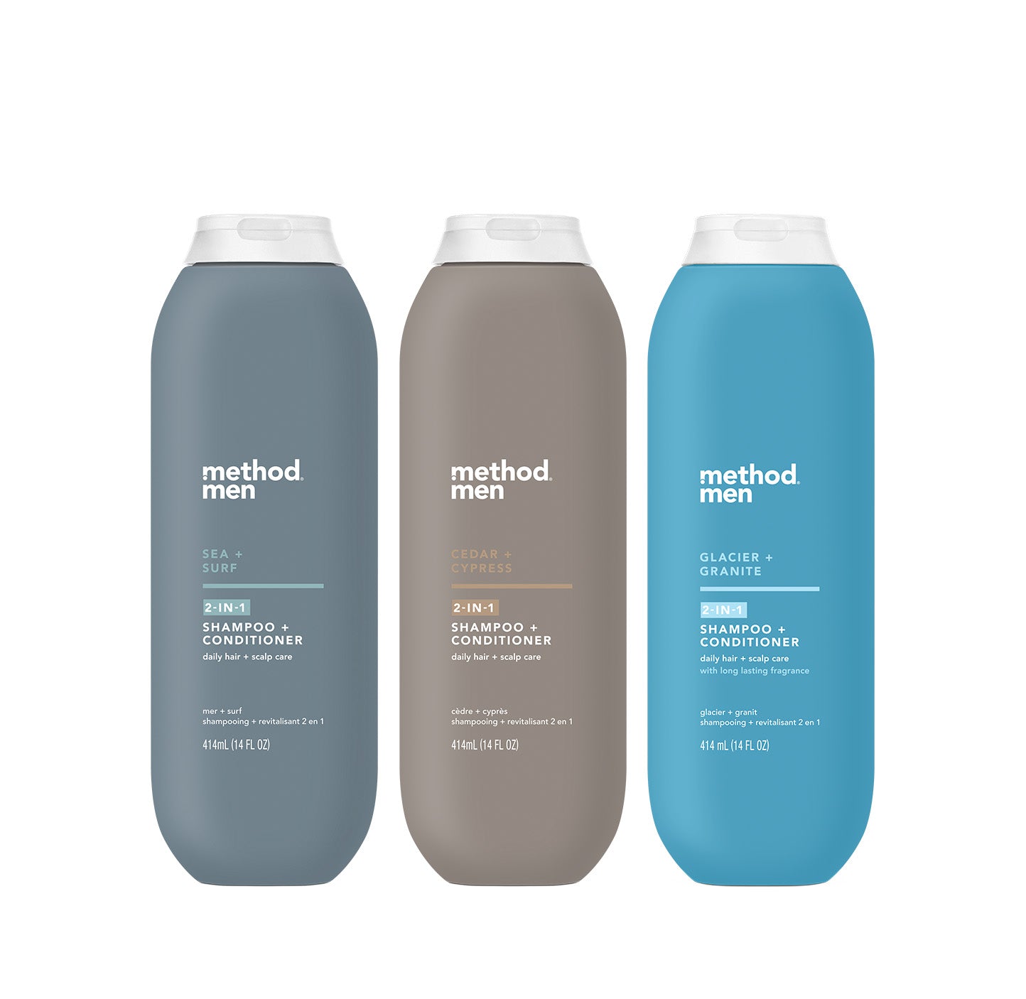 Men 2-In-1 Shampoo + Conditioner Variety Trio, 42 Oz