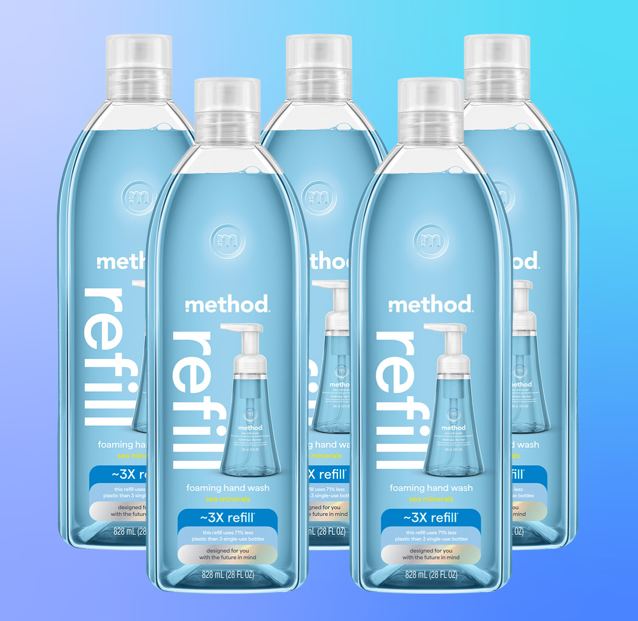 Alternative view of Sea Minerals Foaming Hand Wash Refill 5-Count Bundle, 140 Fl Oz