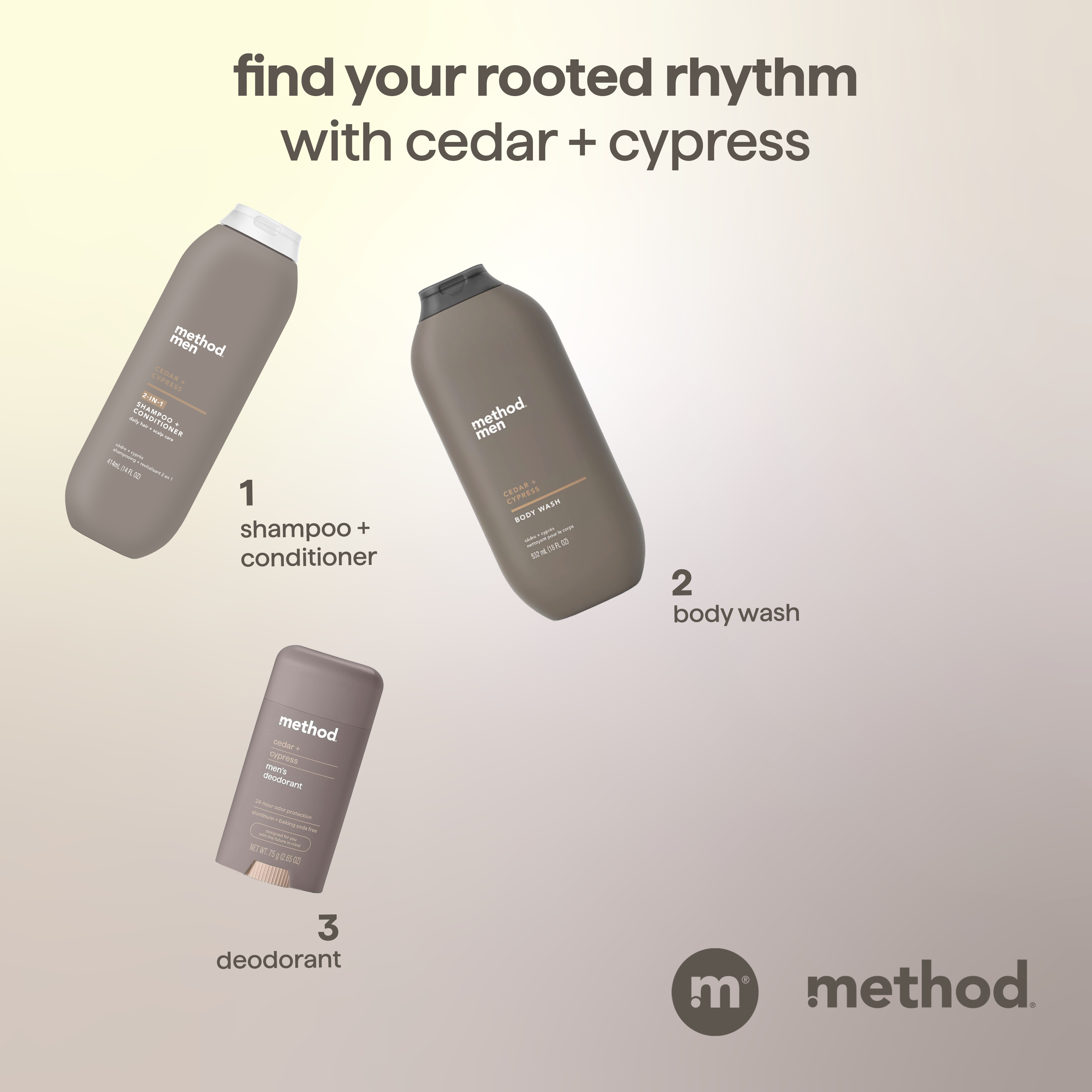 Men 2-In-1 Shampoo + Conditioner - Cedar + Cypress, 14 Fl Oz - Image 9