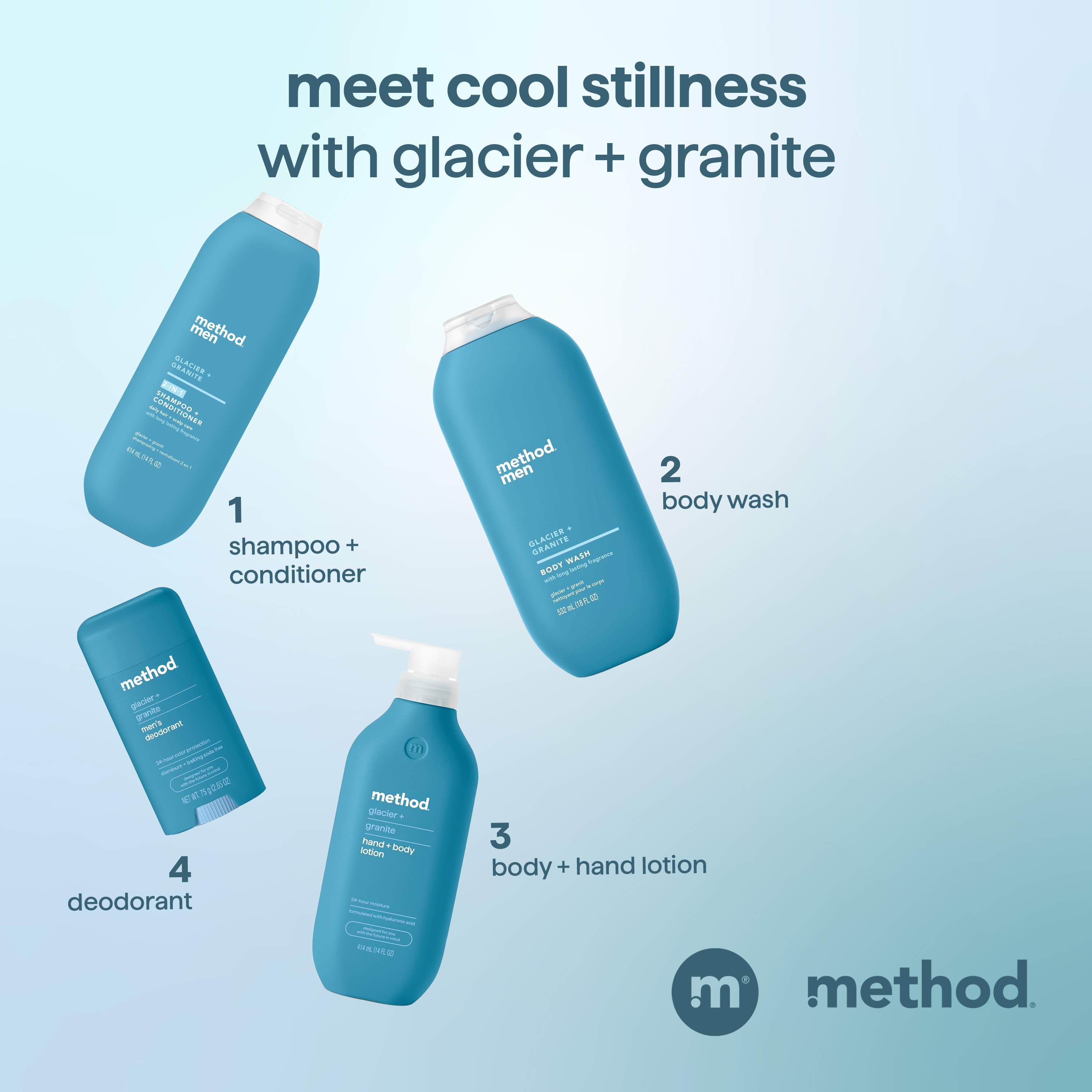 Men 2-In-1 Shampoo + Conditioner - Glacier + Granite, 14 Fl Oz - Image 10