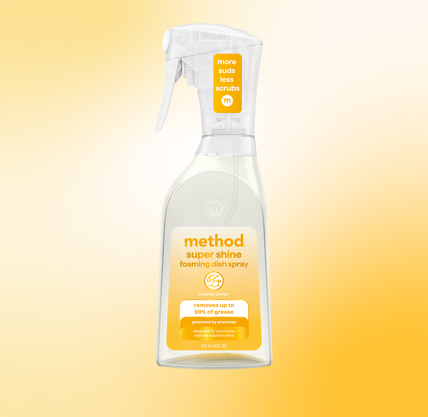 Alternative view of Super Shine Foaming Dish Spray - Coastal Citron, 16 Fl Oz