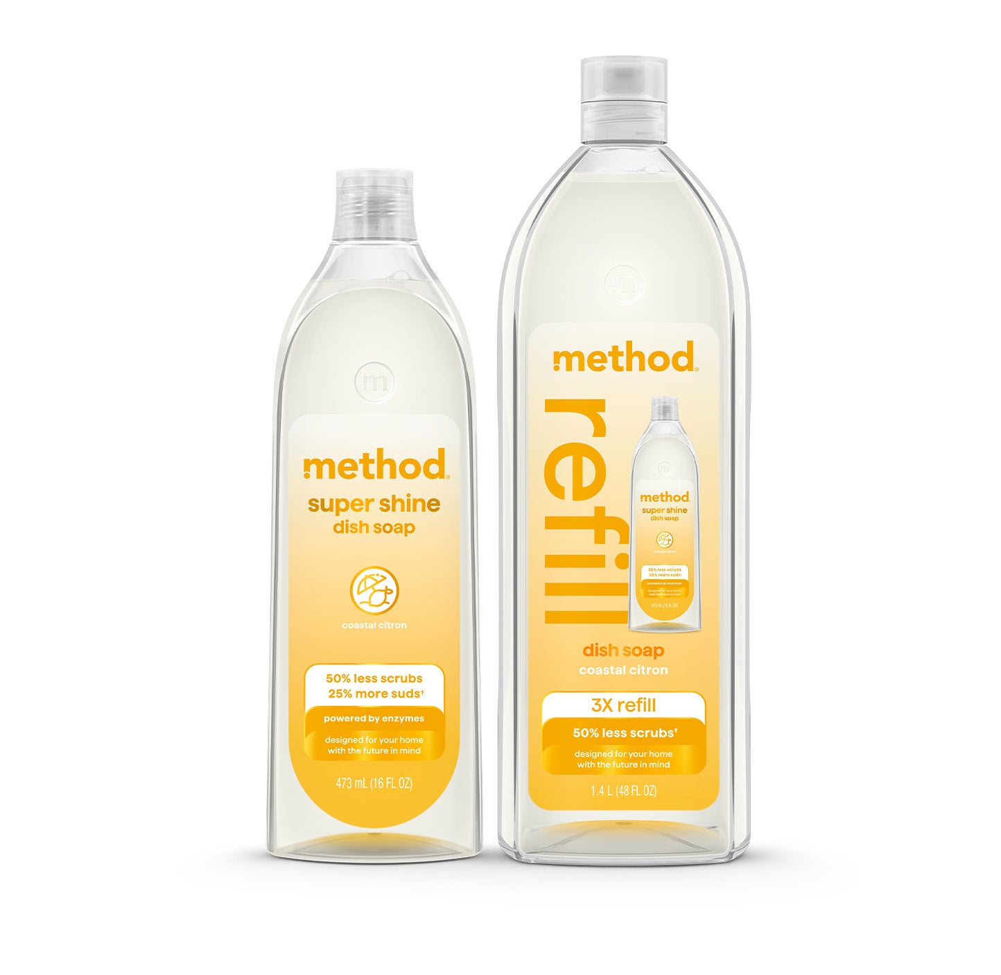 Super Shine Liquid Dish Soap Starter Set - Coastal Citron, 64 Fl Oz