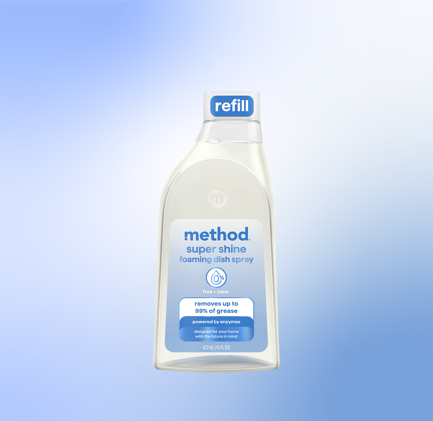 Alternative view of Super Shine Foaming Dish Spray Refill - Free + Clear, 16 Fl Oz