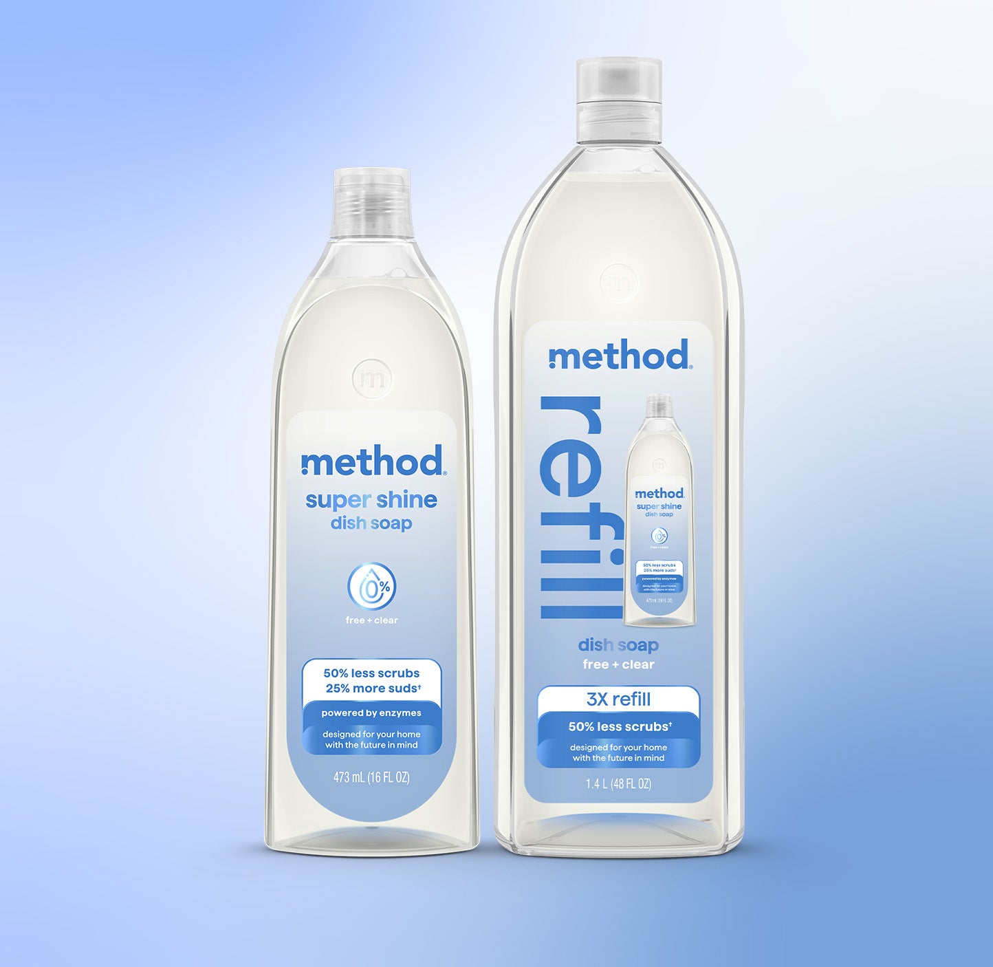 Alternative view of Super Shine Liquid Dish Soap Starter Set - Free + Clear, 64 Fl Oz